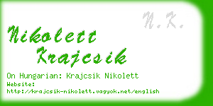 nikolett krajcsik business card